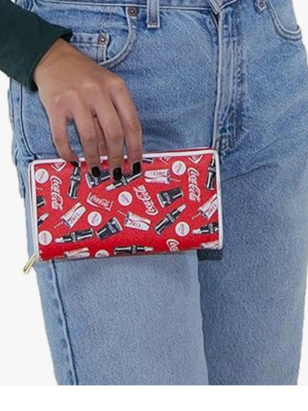 Coca-Cola zip wallet with Coca-Cola logos - Picture 2 of 13